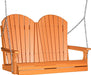 LuxCraft LuxCraft Tangerine Adirondack 4ft. Recycled Plastic Porch Swing Tangerine / Adirondack Porch Swing Porch Swing 4APST