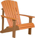 LuxCraft LuxCraft Tangerine Deluxe Recycled Plastic Adirondack Chair With Cup Holder Tangerine on Cedar Adirondack Deck Chair PDACTC-CH