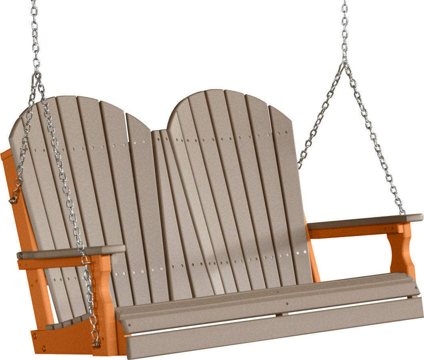 LuxCraft LuxCraft Weatherwood Adirondack 4ft. Recycled Plastic Porch Swing Porch Swing