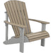 LuxCraft LuxCraft Weatherwood Deluxe Recycled Plastic Adirondack Chair With Cup Holder Weatherwood on Dove Gray Adirondack Deck Chair