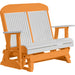 LuxCraft LuxCraft White 4 ft. Recycled Plastic Highback Outdoor Glider Bench White on Tangerine Highback Glider 4CPGWT