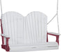 LuxCraft LuxCraft White Adirondack 4ft. Recycled Plastic Porch Swing White on Cherrywood / Adirondack Porch Swing Porch Swing 4APSWCW