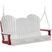LuxCraft LuxCraft White Adirondack 5ft. Recycled Plastic Porch Swing White on Cherrywood / Adirondack Porch Swing Porch Swing 5APSWCW