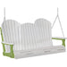 LuxCraft LuxCraft White Adirondack 5ft. Recycled Plastic Porch Swing White on Lime Green / Adirondack Porch Swing Porch Swing