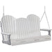 LuxCraft LuxCraft White Adirondack 5ft. Recycled Plastic Porch Swing With Cup Holder White on Dove Gray / Adirondack Porch Swing Porch Swing 5APSWDG-CH