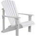 LuxCraft LuxCraft White Deluxe Recycled Plastic Adirondack Chair White on Dove Gray Adirondack Deck Chair PDACWDG