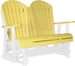LuxCraft LuxCraft Yellow 4 ft. Recycled Plastic Adirondack Outdoor Glider With Cup Holder Yellow on White Adirondack Glider 4APGYWH-CH