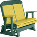 LuxCraft LuxCraft Yellow 4 ft. Recycled Plastic Highback Outdoor Glider Bench Yellow on Green Highback Glider 4CPGYG