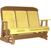 LuxCraft LuxCraft Yellow 5 ft. Recycled Plastic Highback Outdoor Glider Yellow on Cedar Highback Glider 5CPGYC