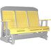 LuxCraft LuxCraft Yellow 5 ft. Recycled Plastic Highback Outdoor Glider Yellow on Gray Highback Glider 5CPGYGR