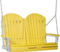 LuxCraft LuxCraft Yellow Adirondack 4ft. Recycled Plastic Porch Swing Porch Swing