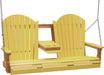 LuxCraft LuxCraft Yellow Adirondack 5ft. Recycled Plastic Porch Swing Yellow on Cedar / Adirondack Porch Swing Porch Swing 5APSYC