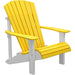 LuxCraft LuxCraft Yellow Deluxe Recycled Plastic Adirondack Chair With Cup Holder Adirondack Deck Chair