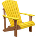 LuxCraft LuxCraft Yellow Deluxe Recycled Plastic Adirondack Chair With Cup Holder Yellow on Cedar Adirondack Deck Chair PDACYC-CH