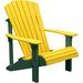 LuxCraft LuxCraft Yellow Deluxe Recycled Plastic Adirondack Chair Yellow on Green Adirondack Deck Chair PDACYG