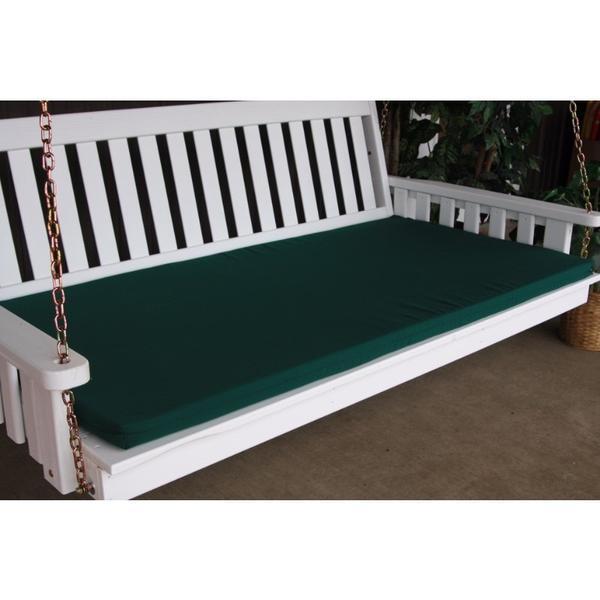 A & L Furniture A & L Furniture 4 Foot Swing Bed Cushion (2" or 4" Thick) 2 Inches / Forest Green Cushion 1000-2 In-Forest Green