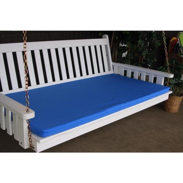 A & L Furniture A & L Furniture 4 Foot Swing Bed Cushion (2" or 4" Thick) 2 Inches / Light Blue Cushion 1000-2 In-Light Blue