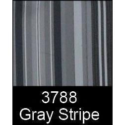 A & L Furniture A & L Furniture 4 Foot Swing Bed Cushion (2" or 4" Thick) 4 Inches / Gray Stripe Cushion 1004-4 In-Gray Stripe
