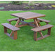 A & L Furniture A & L Furniture 44" Square Walk-In Table - Specify for FREE 2" Umbrella Hole Tables