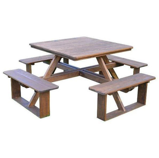 A & L Furniture A & L Furniture 44" Square Walk-In Table - Specify for FREE 2" Umbrella Hole Unfinished Tables 284PT-Unfinished