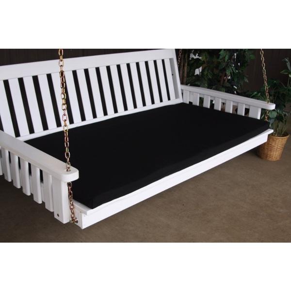A & L Furniture A & L Furniture 5 Foot Swing Bed Cushion (2" or 4" Thick) 2 Inches / Black Cushion 1001-2 In-Black
