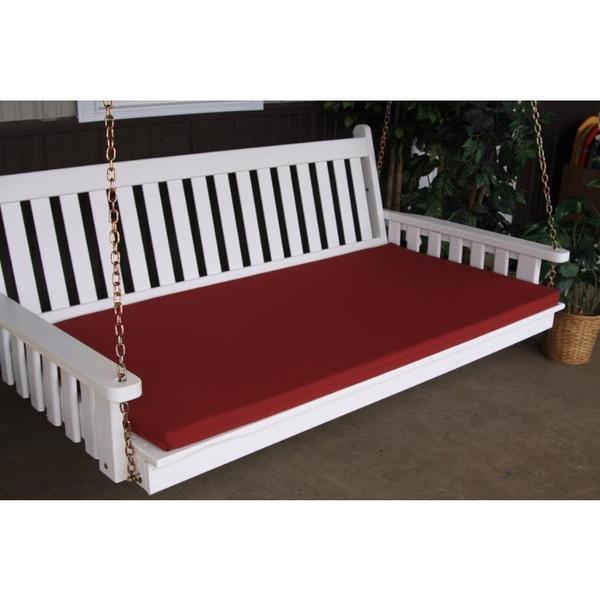 A & L Furniture A & L Furniture 5 Foot Swing Bed Cushion (2" or 4" Thick) 2 Inches / Burgundy Cushion 1001-2 In-Burgundy