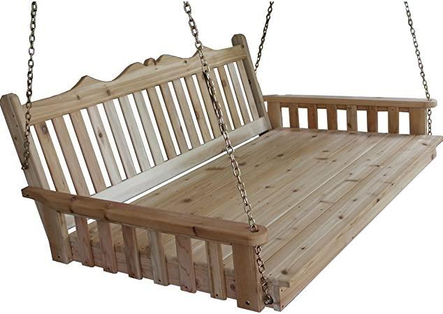 A & L Furniture A & L Furniture 75" Twin Mattress Royal English Garden Swingbed Unfinished Bed 466C-UNF