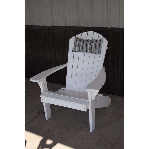 A & L Furniture A & L Furniture Adirondack Chair Head Rest Pillow Gray Stripe Pillow 1010-Gray Stripe