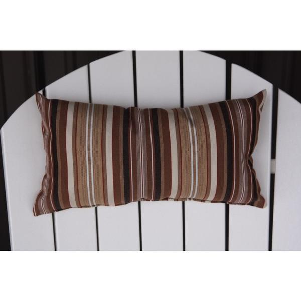 A & L Furniture A & L Furniture Adirondack Chair Head Rest Pillow Maroon Stripe Pillow 1010-Maroon Stripe