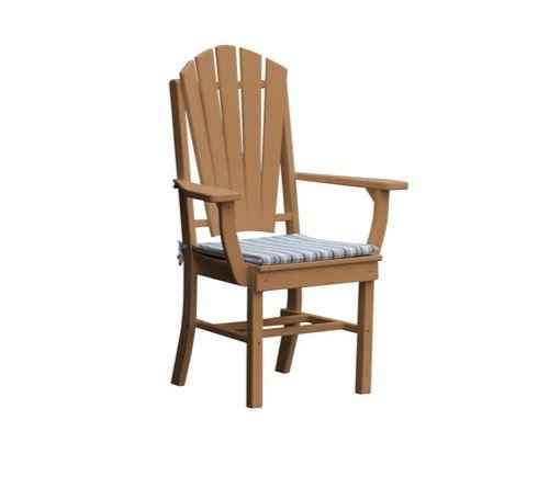 A & L Furniture A & L Furniture Adirondack Dining Chair w/ Arms Cedar Dining Chair 4114-Cedar