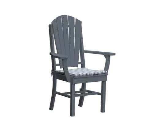 A & L Furniture A & L Furniture Adirondack Dining Chair w/ Arms Dark Gray Dining Chair 4114-DarkGray
