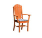 A & L Furniture A & L Furniture Adirondack Dining Chair w/ Arms Orange Dining Chair 4114-Orange