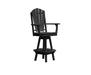 A & L Furniture A & L Furniture Adirondack Swivel Bar Chair w/ Arms Black Dining Chair 4124-Black