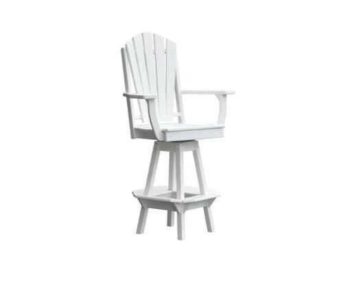 A & L Furniture A & L Furniture Adirondack Swivel Bar Chair w/ Arms Dining Chair