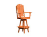 A & L Furniture A & L Furniture Adirondack Swivel Bar Chair w/ Arms Orange Dining Chair 4124-Orange