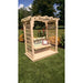 A & L Furniture A & L Furniture Amish Handcrafted Pine Cambridge Arbor w/ Deck & Swing 5 ft / Pine Stain Pine Arbor 1532-PS