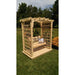 A & L Furniture A & L Furniture Amish Handcrafted Pine Cambridge Arbor w/ Deck & Swing Pine Arbor