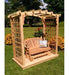A & L Furniture A & L Furniture Amish Handcrafted Pine Cambridge Arbor w/ Glider 5 ft / pine Stain Pine Arbor 1540-CS