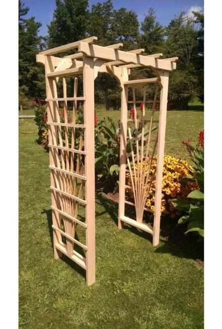 A & L Furniture A & L Furniture Amish Handcrafted Pine Concord Arbor 3 ft / Pine Stain Pine Arbor 1133-CS