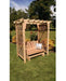 A & L Furniture A & L Furniture Amish Handcrafted Pine Covington Arbor w/ Glider 5 ft / pine Stain Pine Arbor 1539-CS