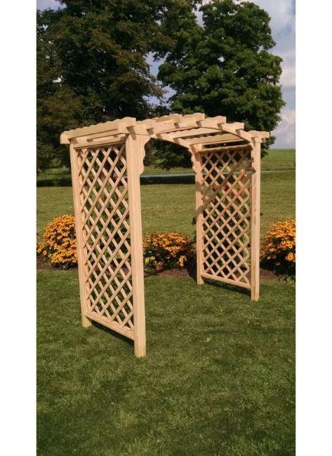 A & L Furniture A & L Furniture Amish Handcrafted Pine Jamesport Arbor 4 ft / Pine Stain Pine Arbor 1405-PS