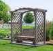 A & L Furniture A & L Furniture Amish Handcrafted Pine Jamesport Arbor w/ Deck & Glider 5 ft / Pine Stain Pine Arbor 1537-PS