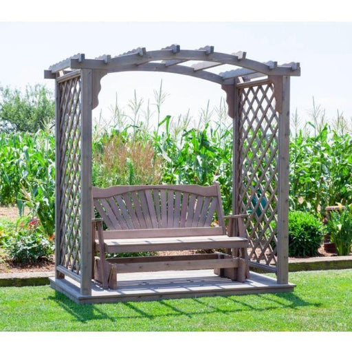 A & L Furniture A & L Furniture Amish Handcrafted Pine Jamesport Arbor w/ Glider 5 ft / Pine Stain Pine Arbor 1541-PS