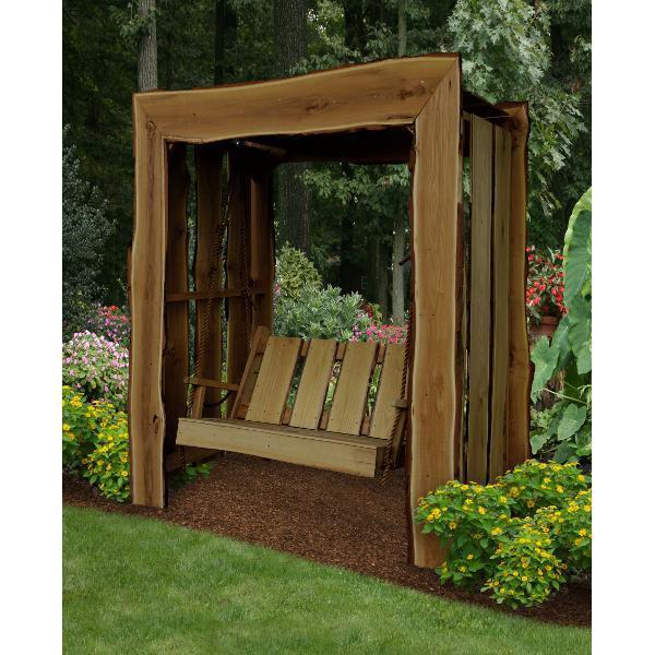 A & L Furniture A & L Furniture Appalachian Arbor with Timberland Swing w/Rope 5ft / Mushroom Stain Timberland Swing 8325L-5FT-MS
