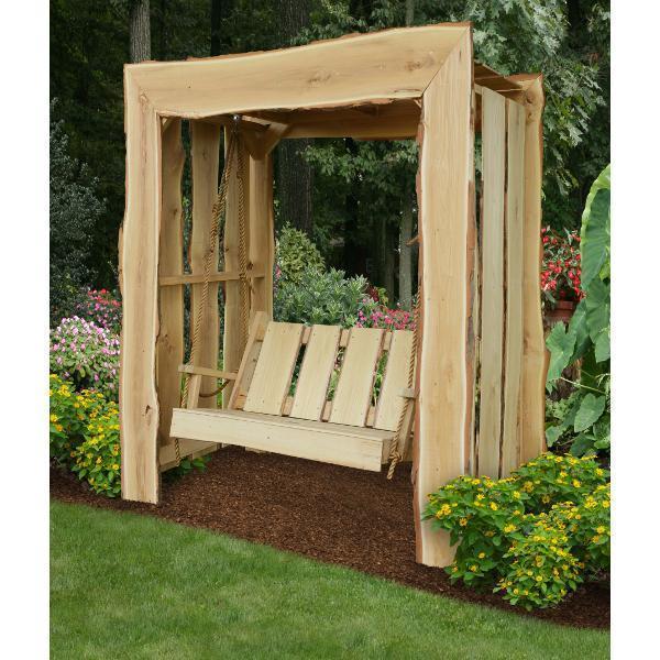 A & L Furniture A & L Furniture Appalachian Arbor with Timberland Swing w/Rope 5ft / Unfinished Timberland Swing 8325L-5FT-UNF