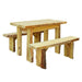A & L Furniture A & L Furniture Autumnwood Table with 2 Wildwood Benches 4ft / Natural Stain Autumnwood Table 8241L-4FT-NS