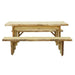 A & L Furniture A & L Furniture Autumnwood Table with 2 Wildwood Benches 6ft / Unfinished Autumnwood Table 8261L-6FT-UNF