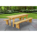 A & L Furniture A & L Furniture Autumnwood Table with 2 Wildwood Benches 8ft / Natural Stain Autumnwood Table 8281L-8FT-NS