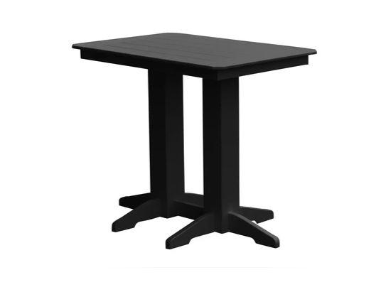 A & L Furniture A & L Furniture Bar Table- Specify for FREE 2" Umbrella Hole 4 Inch / Black Bar Table 5100-Black