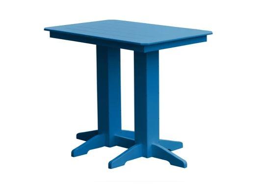 A & L Furniture A & L Furniture Bar Table- Specify for FREE 2" Umbrella Hole 4 Inch / Blue Bar Table 5100-Blue